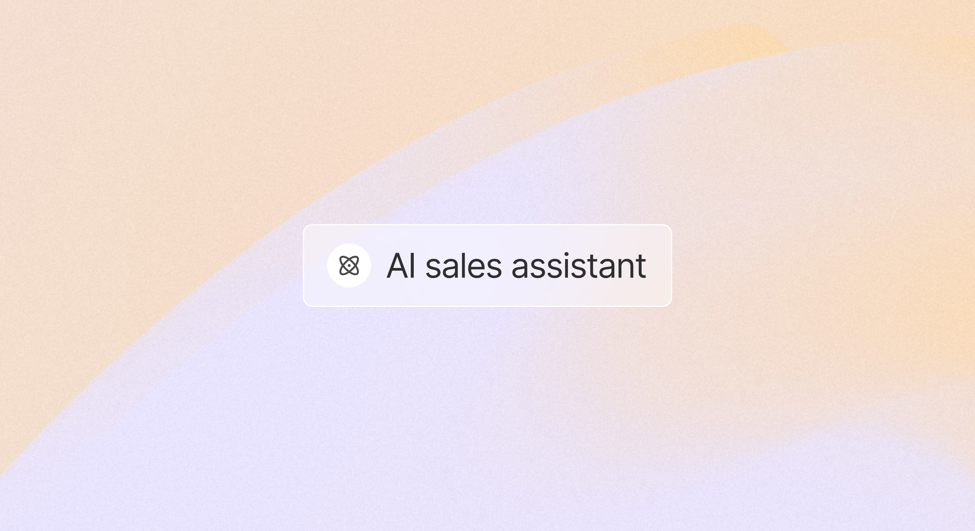 orange and purple gradient pattern with a graphic that says ai sales assistant