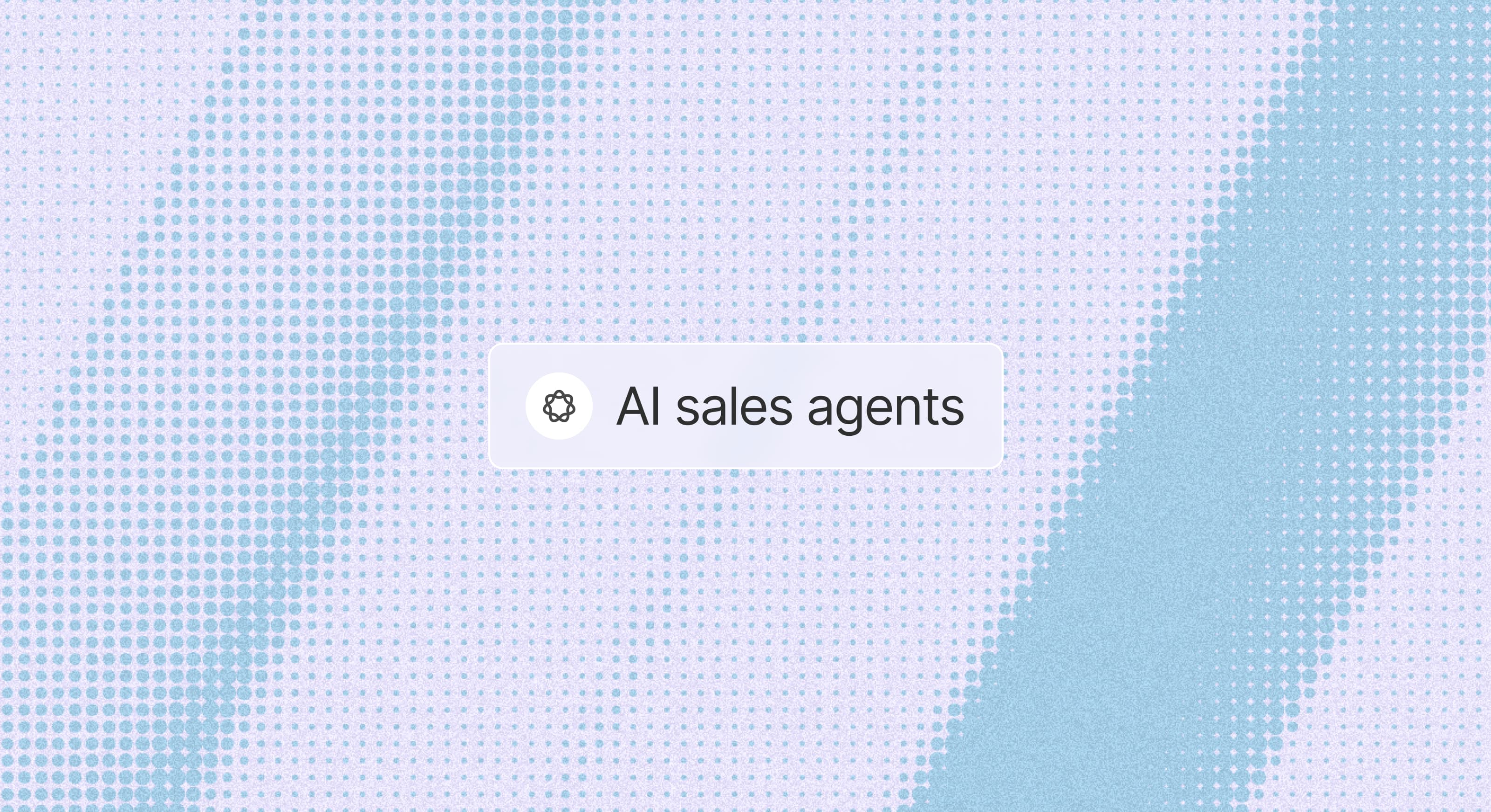 pattern with ai sales agents text and an icon