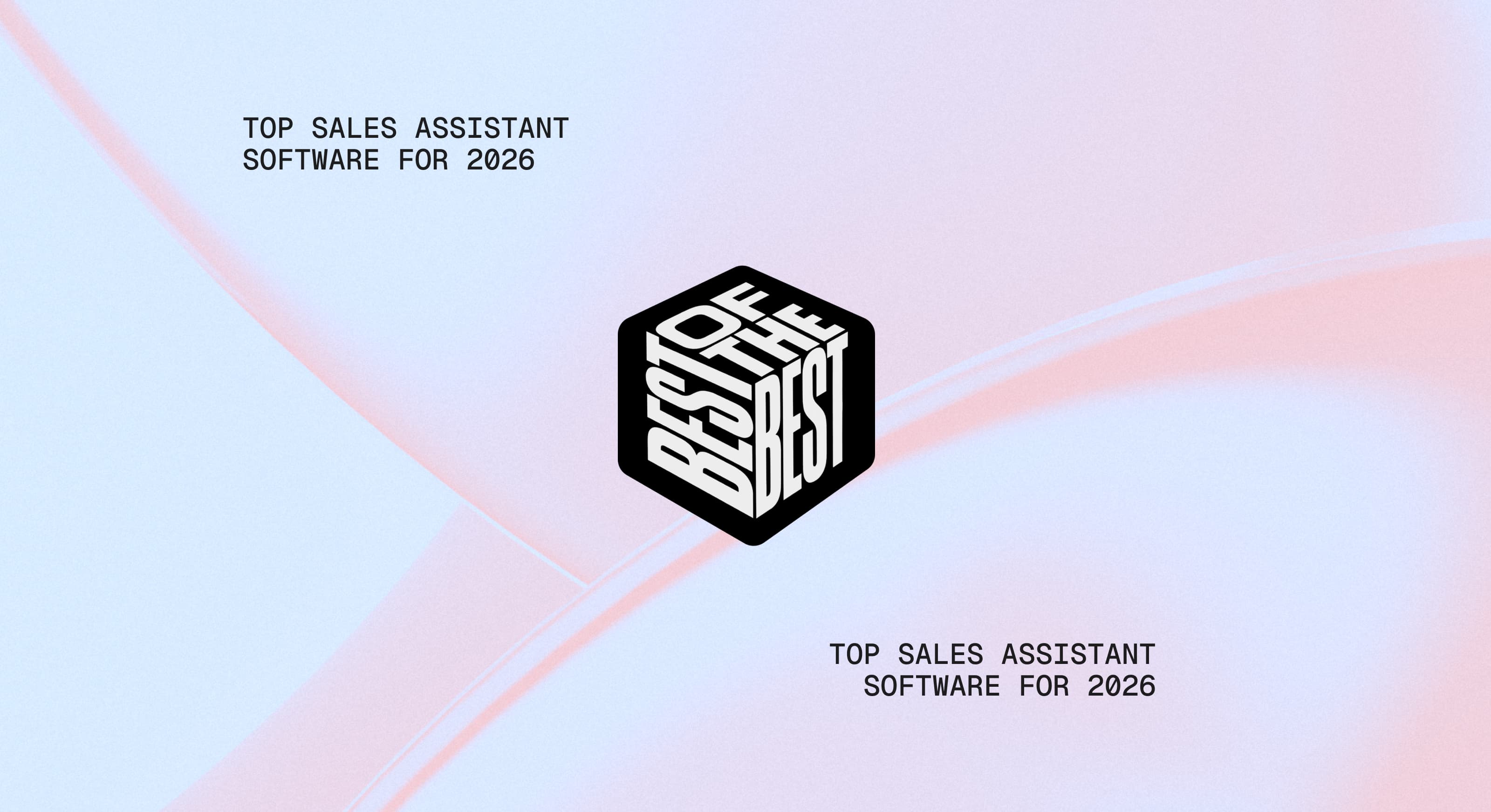 pattern graphic that says top sales assistant software for 2026