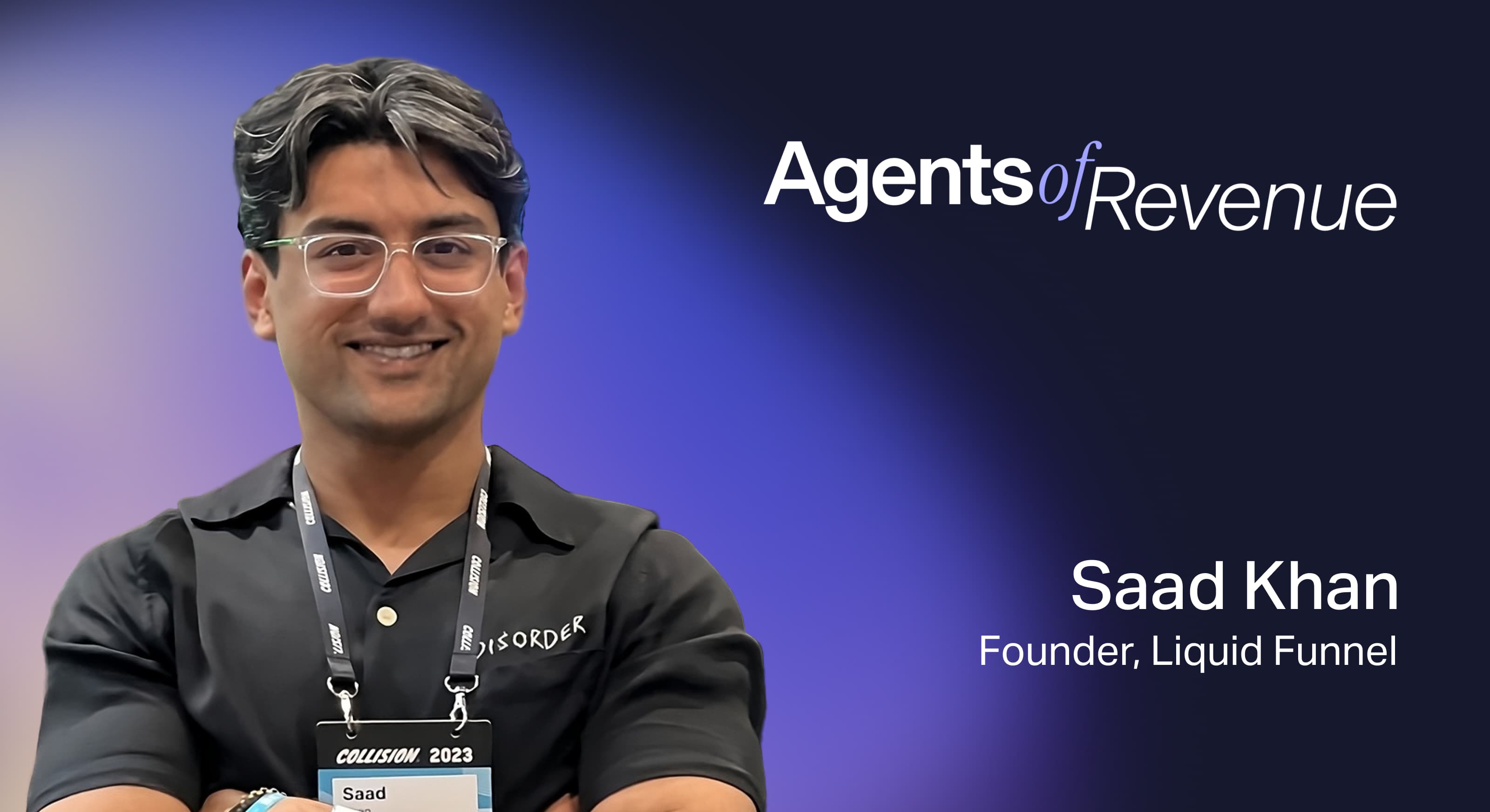 Saad Khan image and copy for Agents of Revenue series