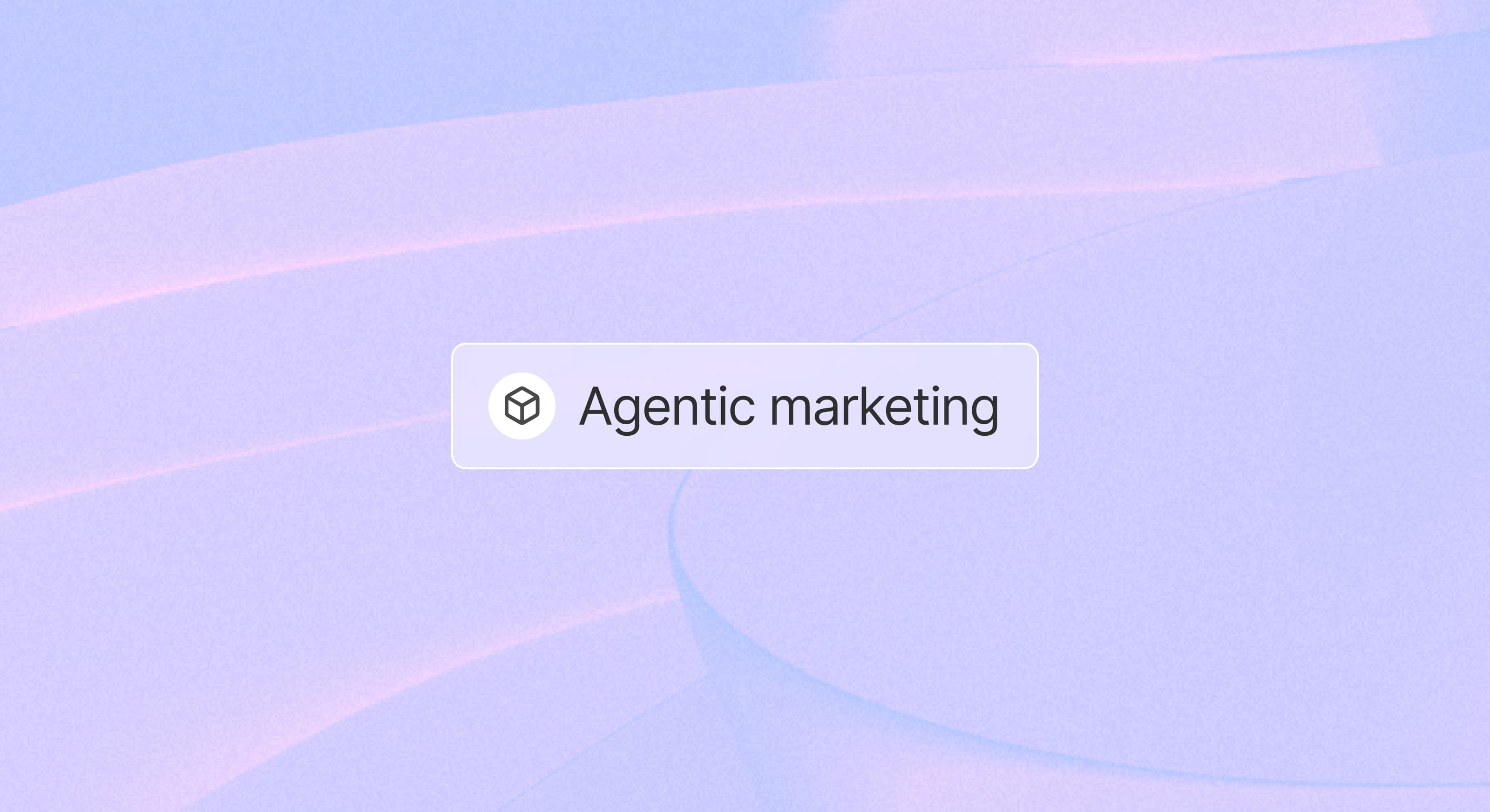 pink and blue patterned background with agentic marketing graphic on top